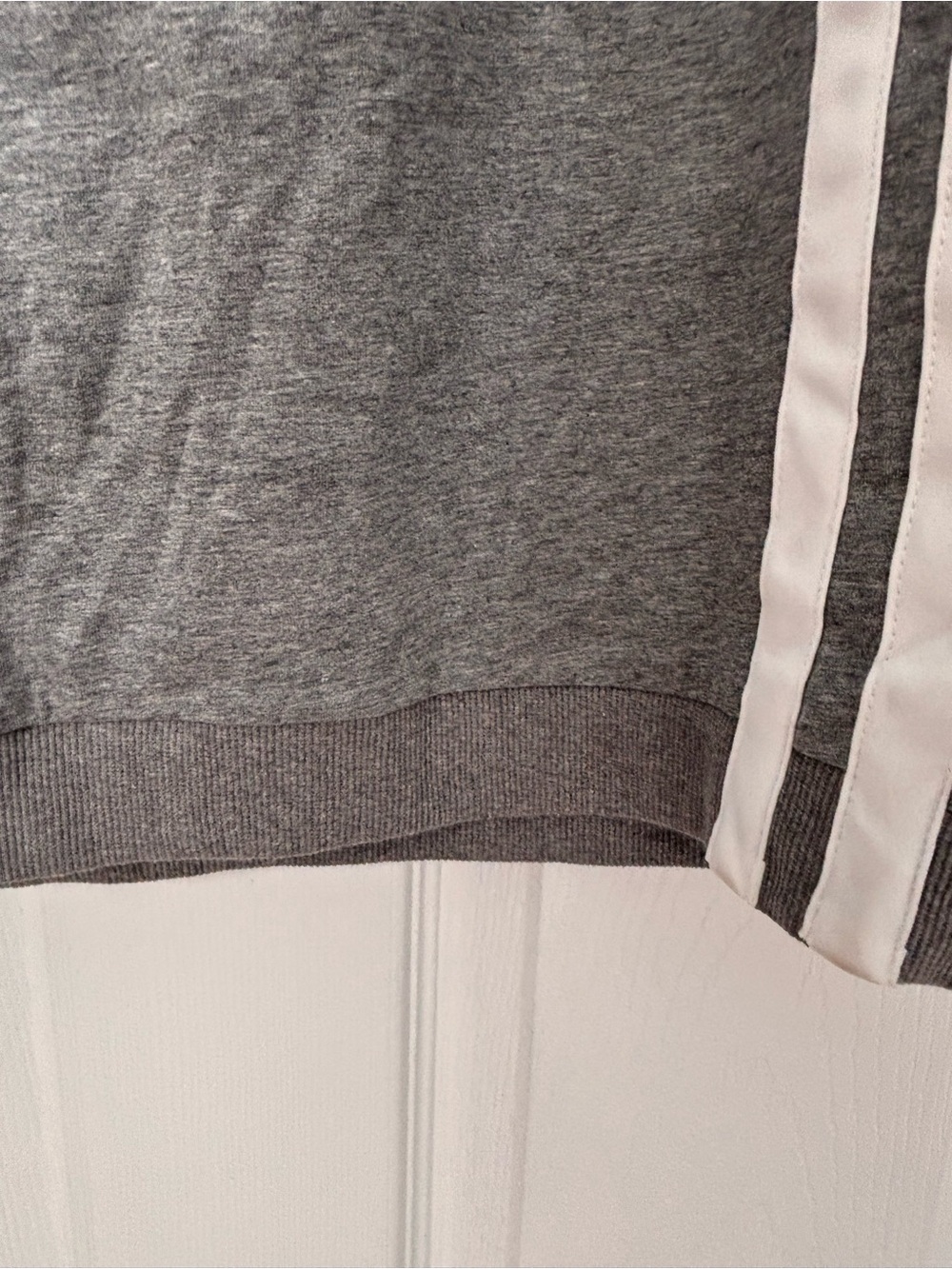 NWT Modesees Women's Dress Stretchy Knit Zip Polo Collar Maxi Polo Gray Stripes - Picture 8 of 9